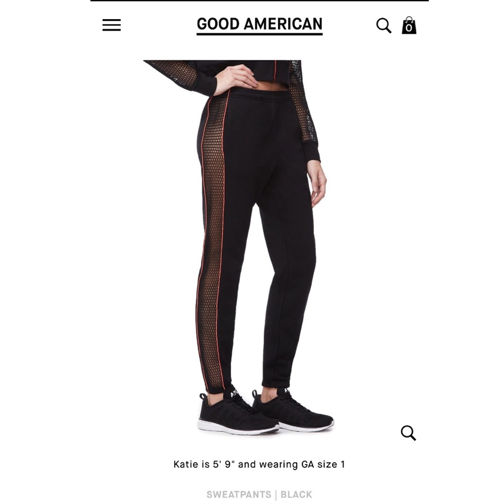 GOOD AMERICAN The Mesh Sweatpants.               🖤 Never worn!